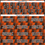 Custom Black Orange-White Line Sublimation Soccer Uniform Jersey