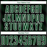Custom Black Green-White Line Sublimation Soccer Uniform Jersey