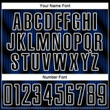 Custom Black Thunder Blue-White Line Sublimation Soccer Uniform Jersey