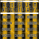 Custom Black Gold-White Abstract Network Sublimation Soccer Uniform Jersey