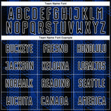 Custom Black Royal-White Abstract Network Sublimation Soccer Uniform Jersey