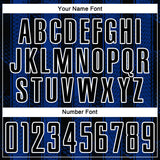 Custom Black Royal-White Abstract Network Sublimation Soccer Uniform Jersey