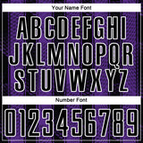 Custom Black Purple-White Abstract Network Sublimation Soccer Uniform Jersey
