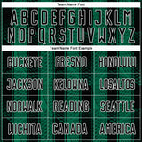 Custom Black Kelly Green-White Abstract Network Sublimation Soccer Uniform Jersey