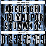 Custom Black Light Blue-White Abstract Network Sublimation Soccer Uniform Jersey