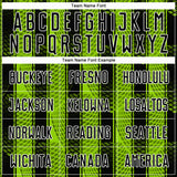 Custom Black Neon Green-White Abstract Network Sublimation Soccer Uniform Jersey