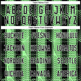 Custom Black Pea Green-White Abstract Network Sublimation Soccer Uniform Jersey
