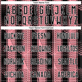 Custom Black Medium Pink-White Abstract Network Sublimation Soccer Uniform Jersey