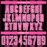 Custom Black Pink-White Geometric Shape Sublimation Soccer Uniform Jersey