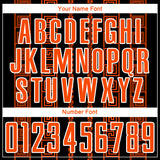 Custom Black Orange-White Geometric Shape Sublimation Soccer Uniform Jersey