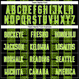 Custom Black Neon Green-White Geometric Shape Sublimation Soccer Uniform Jersey