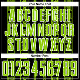 Custom Black Neon Green-White Geometric Shape Sublimation Soccer Uniform Jersey