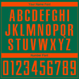 Custom Kelly Green Orange Sublimation Soccer Uniform Jersey