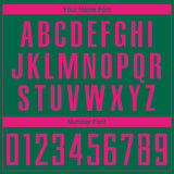 Custom Kelly Green Hot Pink Sublimation Soccer Uniform Jersey
