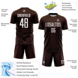 Custom Brown White Sublimation Soccer Uniform Jersey