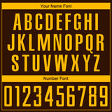 Custom Brown Gold Sublimation Soccer Uniform Jersey