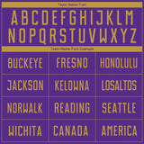 Custom Purple Old Gold Sublimation Soccer Uniform Jersey