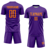 Custom Purple Bay Orange Sublimation Soccer Uniform Jersey