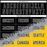 Custom Black Gray-Yellow Gradient Geometric Shape Sublimation Soccer Uniform Jersey