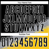 Custom Black Gray-Yellow Gradient Geometric Shape Sublimation Soccer Uniform Jersey
