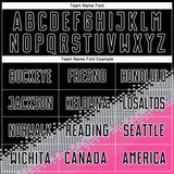 Custom Black Gray-Pink Gradient Geometric Shape Sublimation Soccer Uniform Jersey