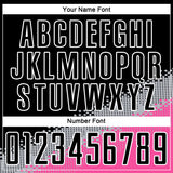 Custom Black Gray-Pink Gradient Geometric Shape Sublimation Soccer Uniform Jersey