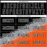 Custom Black Gray-Orange Gradient Geometric Shape Sublimation Soccer Uniform Jersey