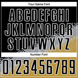 Custom Black Gray-Old Gold Gradient Geometric Shape Sublimation Soccer Uniform Jersey