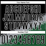 Custom Black Gray-Green Gradient Geometric Shape Sublimation Soccer Uniform Jersey