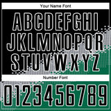 Custom Black Gray-Kelly Green Gradient Geometric Shape Sublimation Soccer Uniform Jersey