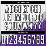 Custom White Gray Purple-Black Gradient Geometric Shape Sublimation Soccer Uniform Jersey
