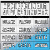 Custom White Gray Sky Blue-Black Gradient Geometric Shape Sublimation Soccer Uniform Jersey