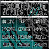 Custom Black Teal-White Gradient Scratch Splash Sublimation Soccer Uniform Jersey