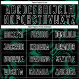 Custom Black Kelly Green-White Abstract Liquid Sublimation Soccer Uniform Jersey