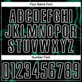 Custom Black Kelly Green-White Abstract Liquid Sublimation Soccer Uniform Jersey