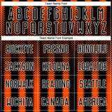 Custom Black Orange-White Geometric Shape Sublimation Soccer Uniform Jersey