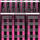 Custom Black Pink-White Geometric Shape Sublimation Soccer Uniform Jersey