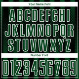Custom Black Green-White Geometric Shape Sublimation Soccer Uniform Jersey