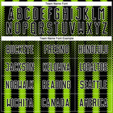 Custom Black Neon Green-White Geometric Shape Sublimation Soccer Uniform Jersey