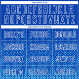 Custom Royal Sky Blue-White Geometric Shape Sublimation Soccer Uniform Jersey