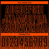 Custom Black Orange Geometric Shape Sublimation Soccer Uniform Jersey