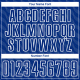 Custom Royal White Waves Shape Sublimation Soccer Uniform Jersey