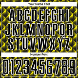 Custom Black Light Yellow-White Geometric Shape Sublimation Soccer Uniform Jersey