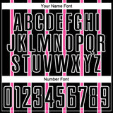 Custom Black Pink-White Stripe Line Sublimation Soccer Uniform Jersey