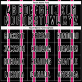 Custom Black Hot Pink-White Stripe Line Sublimation Soccer Uniform Jersey