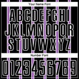 Custom Black Medium Purple-White Stripe Line Sublimation Soccer Uniform Jersey