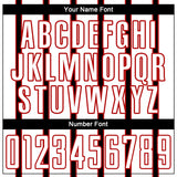 Custom White Black-Red Stripe Line Sublimation Soccer Uniform Jersey