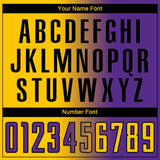 Custom Purple Yellow-Black Sublimation Gradient Fashion Soccer Uniform Jersey