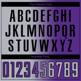 Custom Purple Gray-Black Sublimation Gradient Fashion Soccer Uniform Jersey