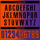 Custom Purple Orange-Black Sublimation Gradient Fashion Soccer Uniform Jersey